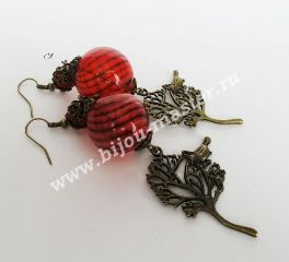 "ДЕРЕВЦА-ФОНАРИКИ" - серьги handmade