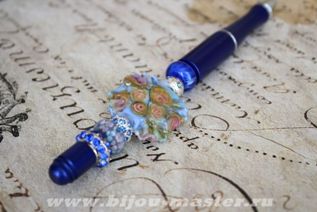 Ручка авторская подарочная "Синий матовый металлик"