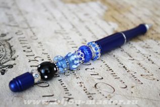 Ручка авторская подарочная "Синий матовый металлик №1"