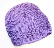 Основа для декорирования - Шапочка детская вязаная , цвет-"Фиолет", глубина шапочки - 12,5 см, диаметр  по низу шапочки  - 32,5 см (плюс растягивание)