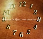 Набор цифр для часов № 4, Высота 3 см Материал: фанера 3мм