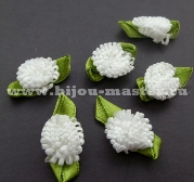 Цветок для декорирования белый, 25х15 мм