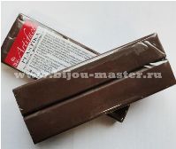 Полимерная глина "Пластика" (Артефакт, Россия) блок 250 г, цвет - шоколадный