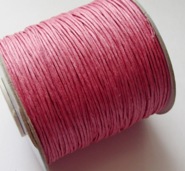 Вощеный шнур 1мм розовый (5м)