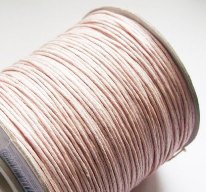 Вощеный шнур 1мм бледно-розовый (5м)