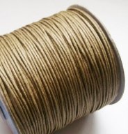 Вощеный шнур 1мм цвета хаки (5м)