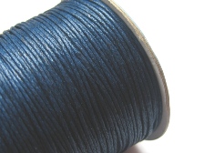 Вощеный шнур 1мм синий-индиго (5м)