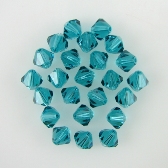 Бусина Swarovski арт.5301 биконус, размер 4 мм, цвет Blue Zircon