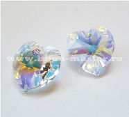 Подвеска Swarovski сердце 6202 10mm Aurore Boreale АВ
