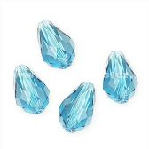 Бусина Swarovski  арт.5500  "Faceted Drop", размер 9Х6 мм,цвет  Aquamarine