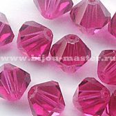 Бусина Swarovski  арт.5301 биконус, размер 4 мм,цвет Fuchsia