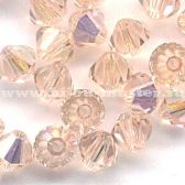 Бусина Swarovski  арт.5301 биконус, размер 4 мм,цвет Light Peach АВ