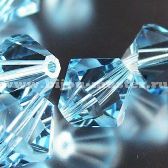 Бусина Swarovski арт.5301 биконус, 5мм,цвет Aquamarine